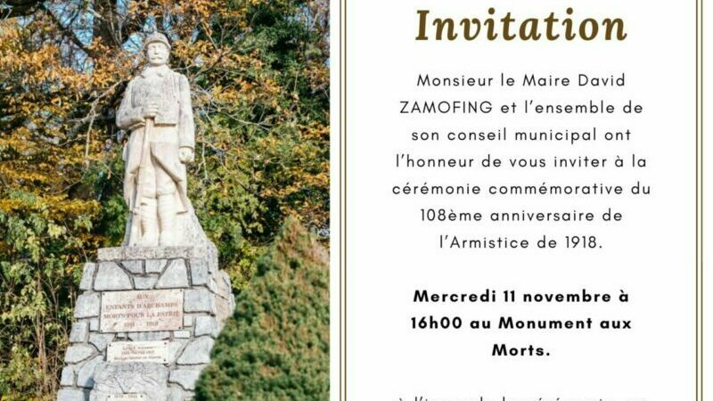 Crème et brun bordé commémoration Invitation